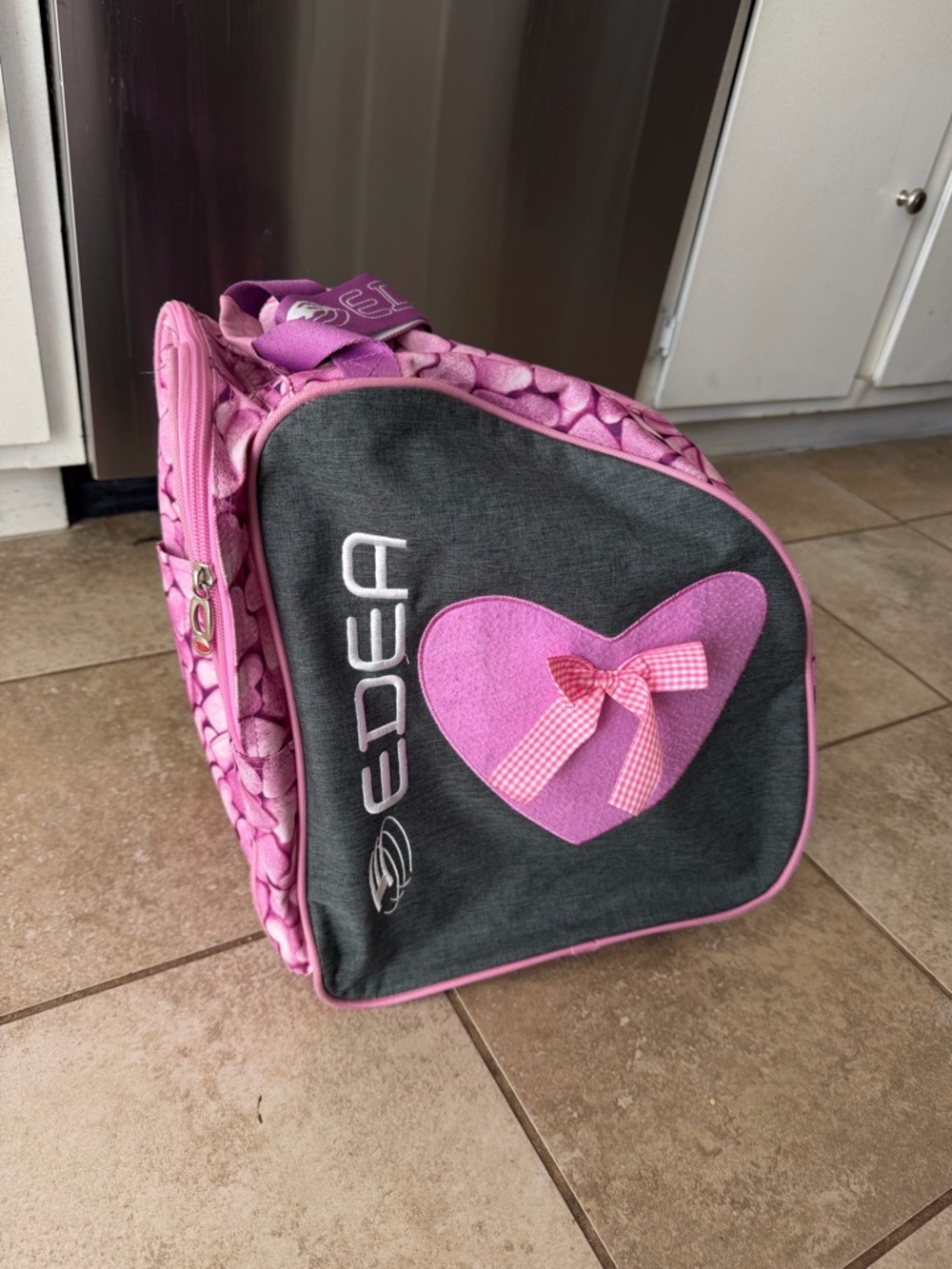 EDEA Kids Pink Heart figure skating bag